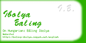 ibolya baling business card